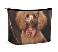 BVNMT Makeup Bag Portable Cosmetic Bag Large Capacity Travel Makeup Bag Storage Bag Poodle Printed Toiletry Bag Suitable for Women And Girls, Poodle, One Size
