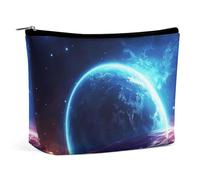 BVNMT Makeup Bag Portable Cosmetic Bag Large Capacity Travel Makeup Bag Storage Bag Science Party Printed Toiletry Bag Suitable for Women And Girls, Star Planet, One Size