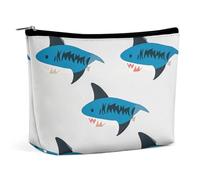 BVNMT Makeup Bag Portable Cosmetic Bag Large Capacity Travel Makeup Bag Storage Bag Shark Pattern Group Printed Toiletry Bag Suitable for Women And Girls, Shark Pattern Set, One Size