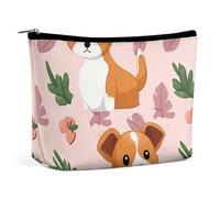 BVNMT Makeup Bag Portable Cosmetic Bag Large Capacity Travel Makeup Bag Storage Bag Sheep Dog Printed Toiletry Bag Suitable for Women And Girls, Small Size dog, One Size