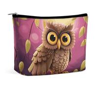BVNMT Makeup Bag Portable Cosmetic Bag Large Capacity Travel Makeup Bag Storage Bag Yorkshire Terrier Tea Party Butterflies Roses Printed Toiletry Bag Suitable for Women And Girls, Owl_77869786, One