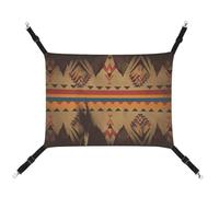 BVNMT Native American Printed Canvas Pet Hammock - Breathable & Foldable for Cats, Dogs & Small Pets - Ideal for Home, Travel & Pet Hospital - 16.9 X 13 X 7.9in