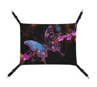 BVNMT Nice Butterfly Printed Canvas Pet Hammock - Breathable & Foldable for Cats, Dogs & Small Pets - Ideal for Home, Travel & Pet Hospital - 16.9 X 13 X 7.9in