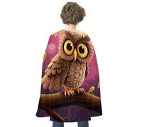 BVNMT Owl_77869786 Printed Cape Unisex Adult Costume - One Size Fits Most (1 Count) - Ideal for Cosplay, Parties, And More