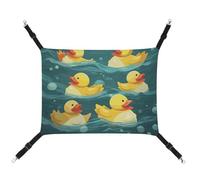 BVNMT Rubber Ducks Printed Canvas Pet Hammock - Breathable & Foldable for Cats, Dogs & Small Pets - Ideal for Home, Travel & Pet Hospital - 16.9 X 13 X 7.9in