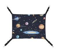 BVNMT The Solar Family Printed Canvas Pet Hammock - Breathable & Foldable for Cats, Dogs & Small Pets - Ideal for Home, Travel & Pet Hospital - 16.9 X 13 X 7.9in