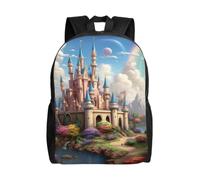 BVNMT Travel Laptop Backpack for Men Women,16 Inch Work Business Backpack | Laptop Bag Lightweight Heavy Duty Travel Rucksack Colored Castle Water Resistant Computer Bag
