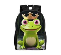 BVNMT Travel Laptop Backpack for Men Women,16 Inch Work Business Backpack | Laptop Bag Lightweight Heavy Duty Travel Rucksack Crown Frog Water Resistant Computer Bag