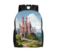 BVNMT Travel Laptop Backpack for Men Women,16 Inch Work Business Backpack | Laptop Bag Lightweight Heavy Duty Travel Rucksack Fairy Tale Castle Water Resistant Computer Bag