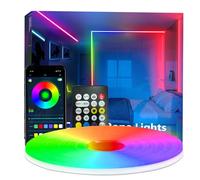 Bvokon 5M Neon Rope Lights,RGB+IC Flexible Led Light Control with App/Remote,Color Changing,IP65 Outdoor Waterproof,Music Sync Light Strip for Bedroom