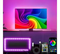 Bvokon LED Lights for TV Backlight, 4M RGB LED Light for 32-65 Inch TVs, Music Sync Bluetooth APP/RF Remote Control Strip Lights USB Powered for Bedroom/Gaming