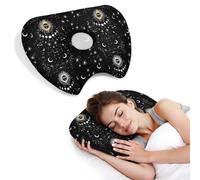 BVOKQUC Ear Piercing Pillow for Side Sleepers with Washable Cover Pillows with Holes for Ear Pain,Donut Pillow for Adults CNH Ear Pain Relief Pressure Sores Ear Pillow with Hole in Center