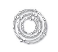 BVSPA 1 Pcs 3D Spotty Line Circle Nesting Frame Metal Cutting Dies For DIY Scrapbooking Decorative Embossing Cut Craft Album Dies