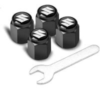 BVTEEY 4 PCS Tire Valve Stem Caps for Suzuki Swift 6 (VI) RZ/AZ I 2017-2020, Dust Caps for Car Tyres Corrosion Resistant Car Tire Accessories,Black