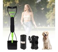 Bvtpoyy 2-In-1 Chicken Poop Scooper, Poo Picker Dog Long Handle, Large Pooper Scooper, Foldable Long Handle Long Handle Garden Garden Dog Poop Dog Garbage Pick up Rake