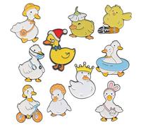 Bvtpoyy Child Backpack Pins Set Of 8 - Funny Pin Badges, Funny Ducky Fashion Accessories For Women Girls, Collectible Badges For Jackets, Bags, Hats (Theme Designs)