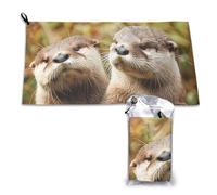 bvxcdd cute otter Print Microfiber Quick-Dry Towel, Absorbent Towel Bathroom Towels Light Weight Soft for Bathroom, Gym, Swimming, Hiking 16 x 31.5 inch