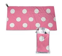 bvxcdd white Polka Dots Print Microfiber Quick-Dry Towel, Absorbent Towel Bathroom Towels Light Weight Soft for Bathroom, Gym, Swimming, Hiking 16 x 31.5 inch