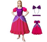 Bvxmsel Evil Stepsisters Costume Drizella Anastasia Cosplay Dress Halloween Princess Costume for Adult Women M
