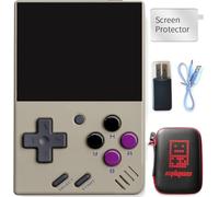 BVXZIOP Miyoo Mini V4 Retro Game Console, Portable Handheld with 2.8 inch IPS Screen, 128GB Card, 12000+ Games, Linux System (Gray, 128G)