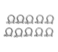Bvznmilhd 10pcs Bow Shackle D - Ring, Stainless Steel High Hardness D - Shape Shackle, Premium Rustproof Chain Connector for Camping Hiking Outdoor Sports, with Smooth Burr - Free Sur (M5)
