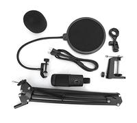 Bvznmilhd A6 Condenser USB Microphone Audio Kit, Professional Sound Recording Set with Bracket, Heart Pointing Pick Up for PC Computer Laptop, Plug and Play for Singing Voice Chat Hosting