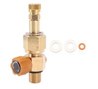 Bvznmilhd Brass 5000Psi M18x1.5 High Pressure Switch Valve, 8mm Female Quick Connector with Gold Finish for CO2 Inflatable Bottle, Resistant and Easy Installation