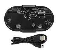 Bvznmilhd Phone Semiconductor Cooling Fan, Portable Phone Cooler Heatsink for Gaming, Large Cooling Area with Noise Reduction Air Duct Design, Telescopic Linear Damping Clip for 4.5-7 Inch (Black)