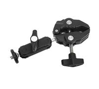Bvznmilhd Super Camera Clamp Mount with 360 Degree Ball Head, Double Ball Head Magic Arm Adapter, 1/4in Male Thread for Cameras, Lights, Microphones on Tables, Pipes, Tripods