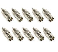 BW 10 x BNC Female to RCA Phono Male Plug Adapter - CCTV to Composite Video