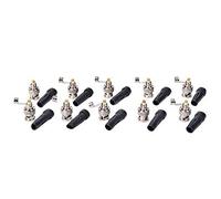 BW® 10pcs RG59 BNC Male Plug Pin Solderless Straight Angle Connector for CCTV Cameras