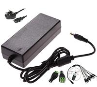 BW 12V 5A 60W DC Power Supply With 8 Way CCTV Power Splitter Cable For LED Srip Light
