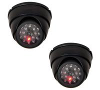 BW 2X Dummy Fake Surveillance Security CCTV Dome Camera With LED Blinking Real imitation Black
