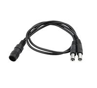 BW 5.5x2.1mm 1 Female to 2 Male Splitter 2 Way DC Power Cable for CCTV Camera