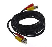 BW 5M / 16.4 Feet BNC Video Power Cable For CCTV Camera DVR Security System - Black, Male-to-Male, Compatible with DVR Machine, VCR, DVD Recorder, TV, Capture Card, Multiplexer, CCTV Camera