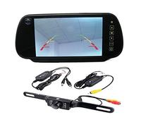 BW 7" HD 800x480 TFT Color Car Mirror Monitor + Wireless 7 IR Night Vision Car Rearview Parking Camera Kits
