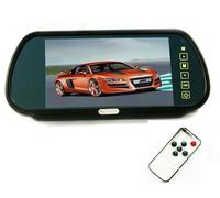 BW® 7 Inch 16:9 TFT LCD Widescreen Car Rearview Mirror Monitor with Touch Button, HD 800(W) x 480(H) Screen Resolution, Car Monitor Mirror for Auto Support Two Ways Of Video Output, V1/V2 Selecting