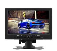 BW 7 Inch TFT LCD HDMI Car Monitor Car Headrest Monitor PC Monitors- 800x480 Native Resolution, HDMI + VGA + AV Video Inputs, 360 Degree Rotating Stand
