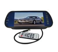 BW 7" TFT LCD Color Screen HD 800 x 480 Pixels Car Rear View Mirror Car MP5 Monitor 2 AV Input and 2 Channel Stereo Audio Output, Support Playing Video or Audio Files From SD Card and USB Flash Disk