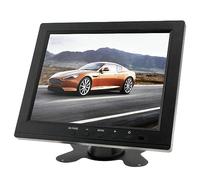 BW 8 Inch Monitor HD TFT LCD Color Monitor Mini TV Computer 2 Channel Video Input Security Monitor with Speaker VGA HDMI for Car/Office/Store/House Security Camera Raspberry Pi PC DVD DVR