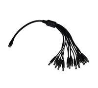 BW DC 1 Female to 16 Male Power Splitter Adapter Cables For CCTV Camera