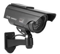 BW Dummy Camera - Bullet Dummy Fake Security CCTV Solar Powered Camera Simulation Monitor with LED Blinking Light, Outdoor Indoor Use for Homes & Business