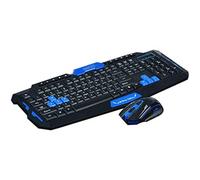 BW HK8100 2.4G Ergonomics Waterproof Wireless Gaming Keyboard Mouse Combo for Pc Laptop Desktop Gamer - Black