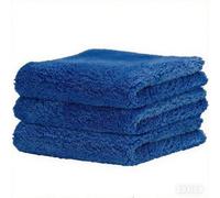 BW&HM Microfibre Car Drying Towel Edgeless Detailing Cleaning Polishing Cloth Quick Drying Super Absorbent Ultra Soft 40 x 60 cm 3 Pack Blue