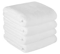 BW&HM Microfibre Face Cloths For Washing Face Makeup Remover Cloth Face Wash Cloth Super Soft 30cm x 30cm 4 Pack White