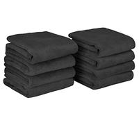 BW&HM Microfibre Face Cloths Makeup Remover Cloths Face Drying cloths Wash Towels Facial Cleansing Towels Super Soft 30cm x 30cm 8 Pack Black