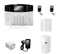 BW LCD Security Wireless GSM Autodial SMS Call Home House Burglar Intruder Alarm : GSM Alarm Control Host + Wired Small Siren + PIR Motion Detector + Door/Window Gap Detector + Wireless Remote Control