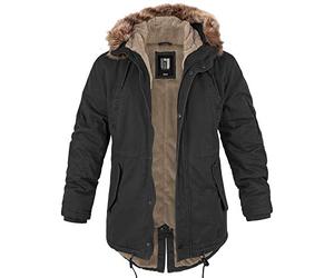 bw-online-shop Fishtail Winter Parka with Lining Men's Parka Jacket, black, XS