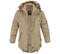 bw-online-shop Fishtail Winter Parka with Lining Men's Parka Jacket, camel, 7XL