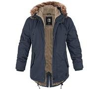 bw-online-shop Fishtail Winter Parka with Lining Men's Parka Jacket, navy, 7XL
